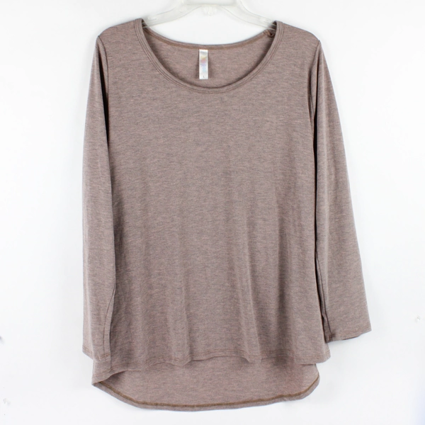 Lot of 2 LuLaRoe Long-Sleeve T-Shirts Women's Large Black and Taupe