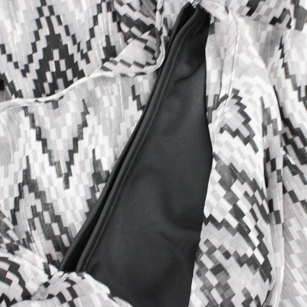 AB Studio Black and Gray Geometric Chevron Dolman Sleeve Top Women's XL