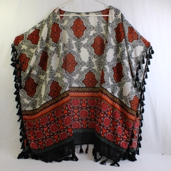 Live 4 Truth Multicolor Boho-Style Shawl with Fringe Women's Medium