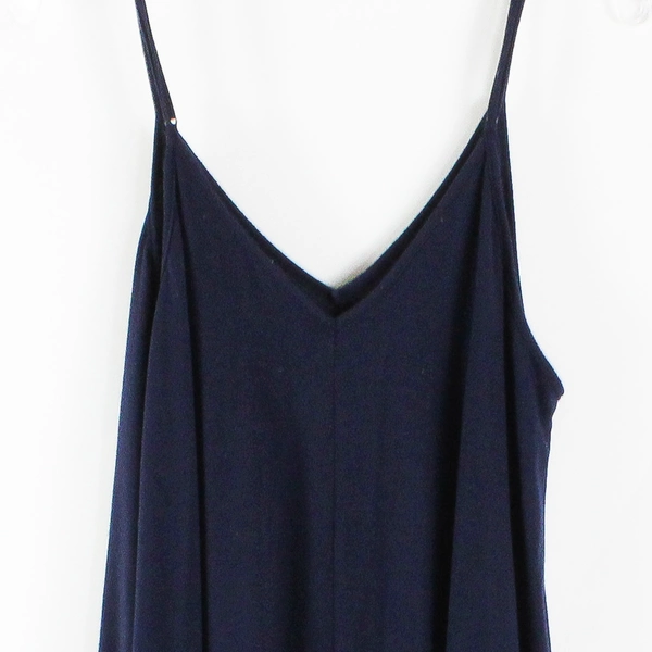 Zenana Premium Navy Blue Spaghetti Strap Maxi Dress Women's Size Large
