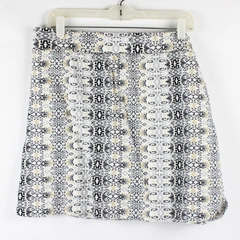 Croft & Barrow Gray Beige White Ikat Pattern Skort Women's XL