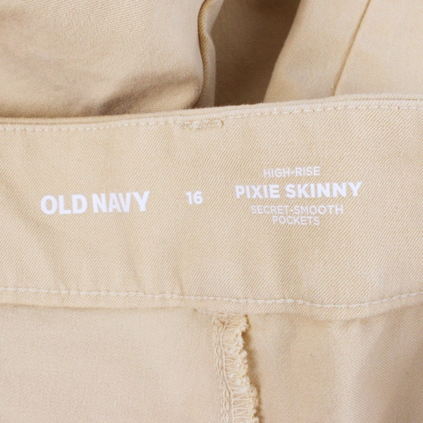 Old Navy Butter Yellow High-Rise Pixie Skinny Pants Women's Size 16