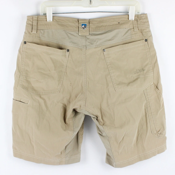 Kuhl Beige Hiking Cargo Shorts Men's Size 34 FLAWED