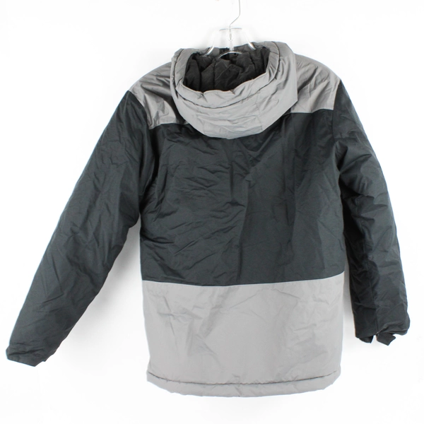Columbia Gray and Black Hooded Puffer Jacket Youth Large 14/16