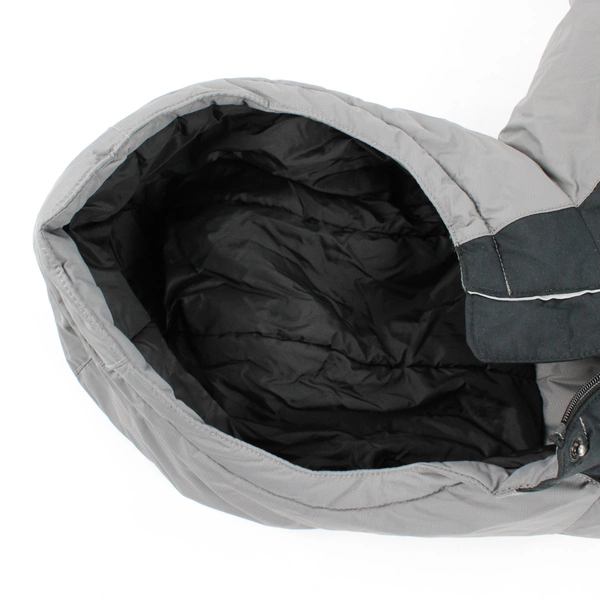 Columbia Gray and Black Hooded Puffer Jacket Youth Large 14/16