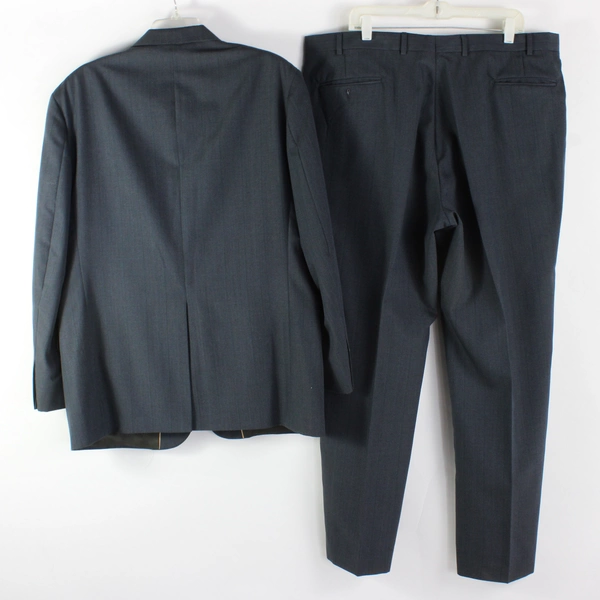 Stafford American Craftsman Made In USA 2PC Suit Gray Men's 46R