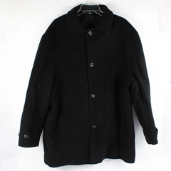 London Fog Black Wool Pea Coat Men's Size Large
