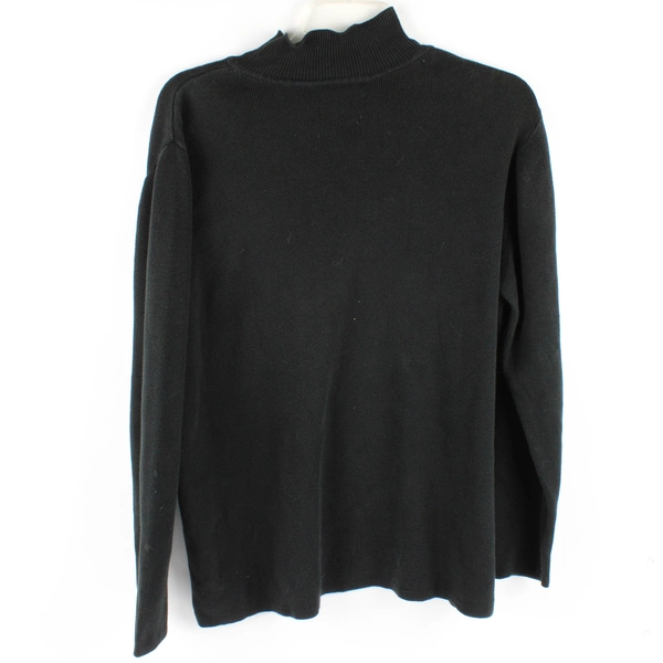 Talbots Women's L Black Turtleneck Knit Long Sleeve Pullover