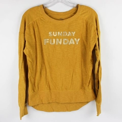 Women's Secret Treasures Sleepwear Long Sleeve Top Gold Color Size S