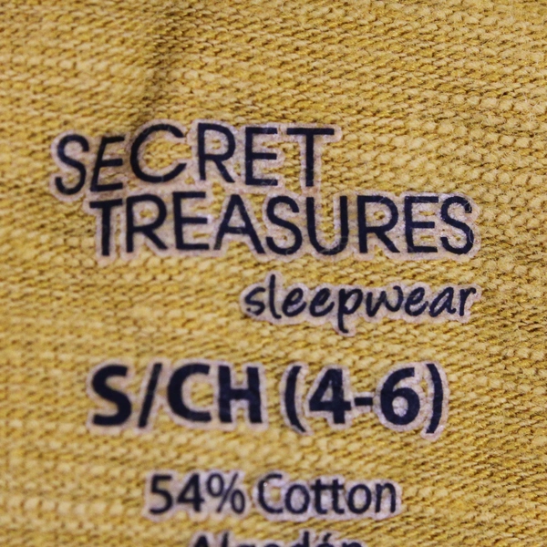 Women's Secret Treasures Sleepwear Long Sleeve Top Gold Color Size S