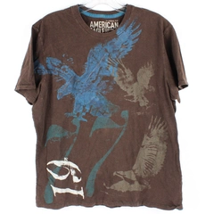 American Eagle Outfitters Brown Short Sleeve Graphic T Men’s Size M Classic Fit