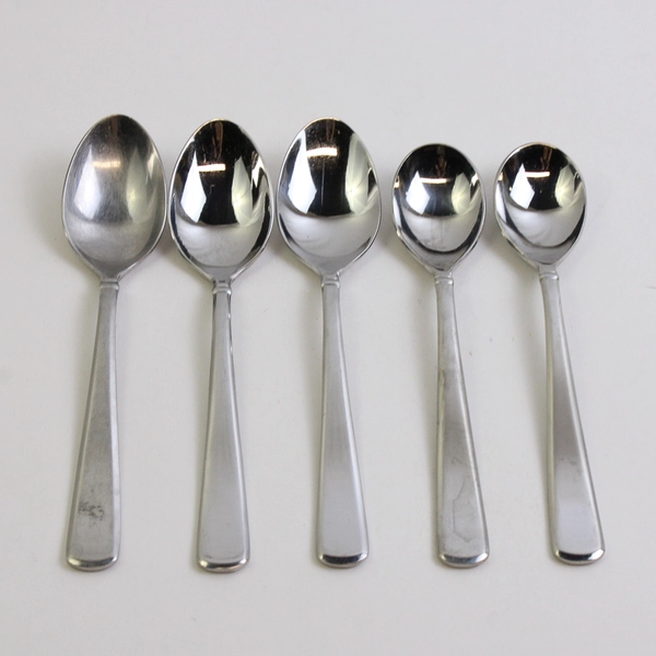 Lot Of 5 Cambridge Silver Ascot (Stainless) Flatware 3 Teaspoons & 2 Sugar Spoon