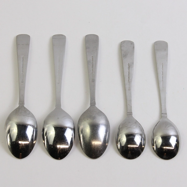 Lot Of 5 Cambridge Silver Ascot (Stainless) Flatware 3 Teaspoons & 2 Sugar Spoon