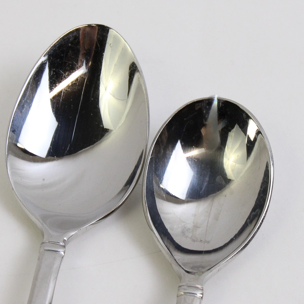 Lot Of 5 Cambridge Silver Ascot (Stainless) Flatware 3 Teaspoons & 2 Sugar Spoon