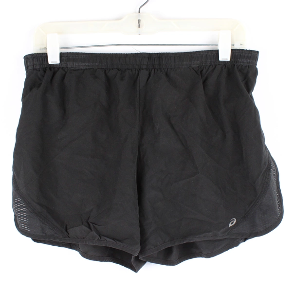 Asics Women's Black Athletic Activewear Shorts size M With Liner Elastic Waist