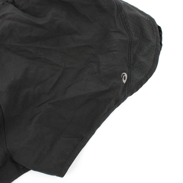 Asics Women's Black Athletic Activewear Shorts size M With Liner Elastic Waist