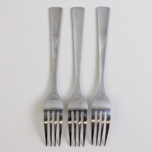 Lot Of 3 Cambridge Silver Aladin (Stainless) Flatware Dinner Forks 8" Long