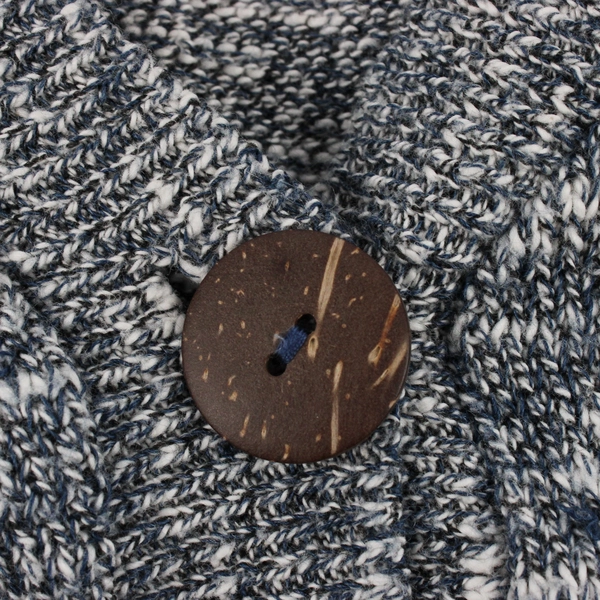 A.N.A Long Sleeve Crop Cardigan Sweater Slate Blue & White Bell Sleeve Size XL