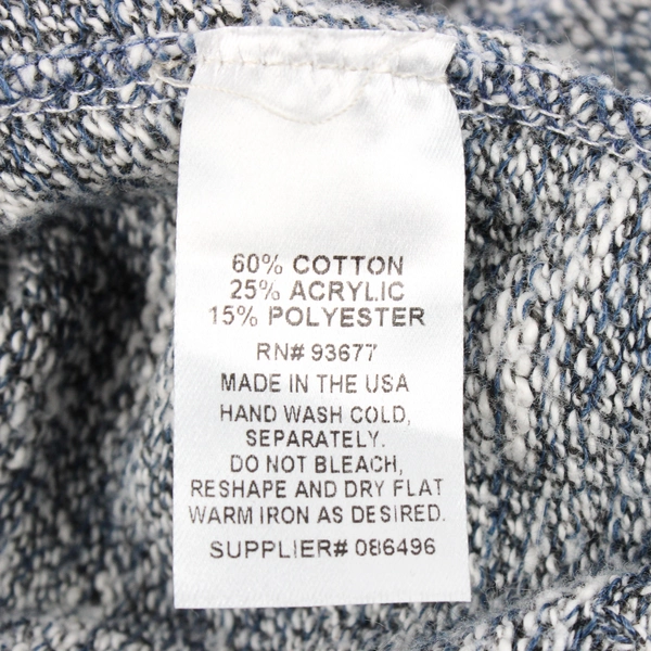 A.N.A Long Sleeve Crop Cardigan Sweater Slate Blue & White Bell Sleeve Size XL