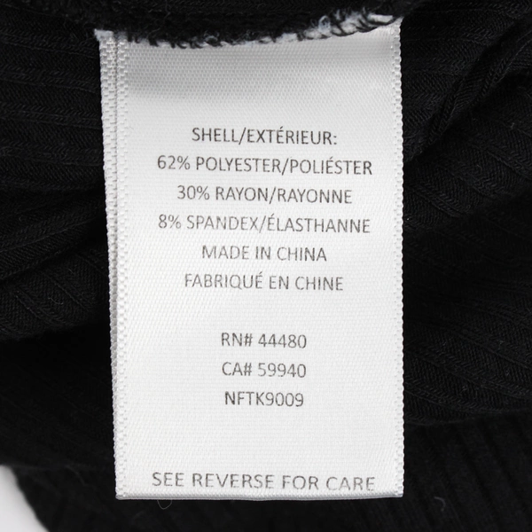 Love Fire Women’s Crop Top Size M Black Ribbed Pattern Scoop Neck Puff Sleeves