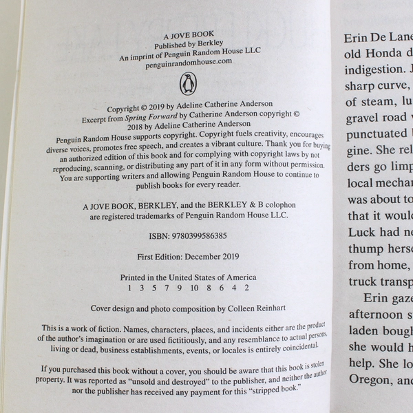 Huckleberry Lake Mystic Creek by Catherine Anderson Paperback Romance Novel