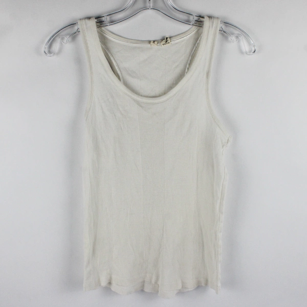 VTG Moth Brand Men's Sleeveless Tank Style Undershirt White Size M 100% Cotton