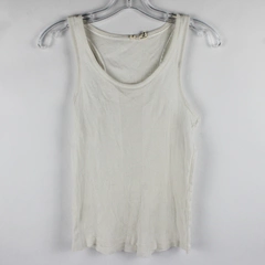 VTG Moth Brand Men's Sleeveless Tank Style Undershirt White Size M 100% Cotton