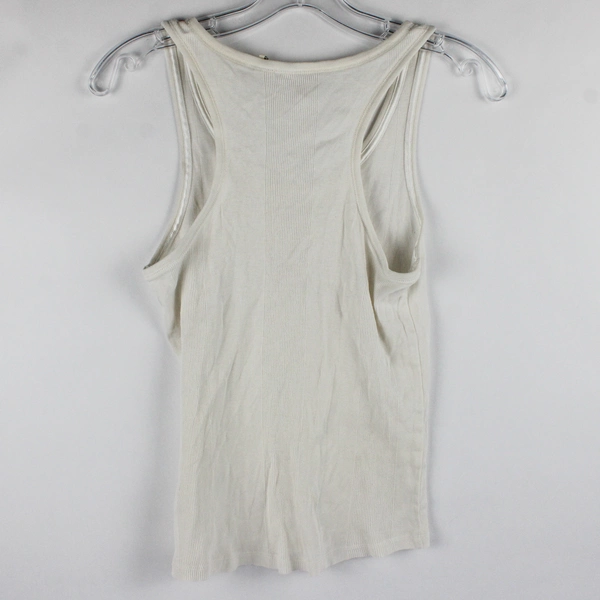 VTG Moth Brand Men's Sleeveless Tank Style Undershirt White Size M 100% Cotton