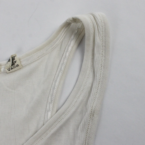 VTG Moth Brand Men's Sleeveless Tank Style Undershirt White Size M 100% Cotton