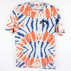 Men's Nike Block Party Multi-Color Tie Dye Graphic Print T-Shirt Size S Cotton