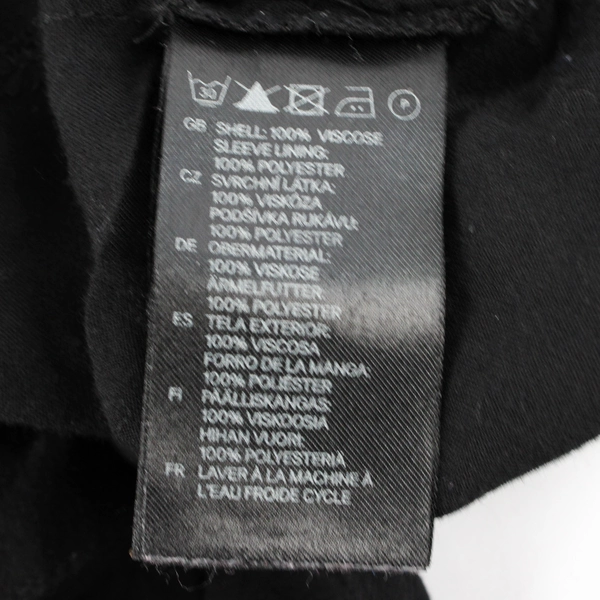 H&M Women's Stylish Jacket Long Sleeve Black With Pockets Lined Sleeves Size 2