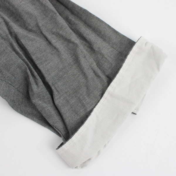 Lee Riders Women's Button Up Collared Shirt 3/4 Sleeves Gray White Cuffs Size 3X