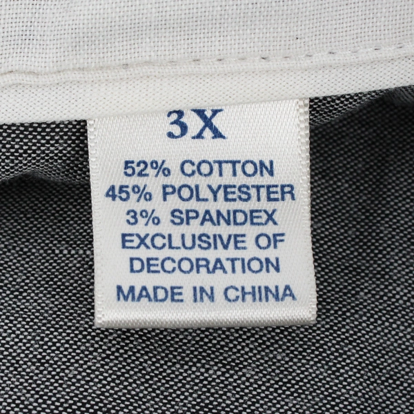 Lee Riders Women's Button Up Collared Shirt 3/4 Sleeves Gray White Cuffs Size 3X