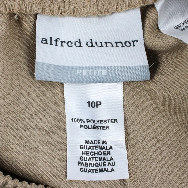 Alfred Dunner Women's 10P Beige Pull-on Dress Pants
