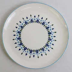 Marcrest Swiss Alpine Pattern Ceramic Round Platter 11.75" Diameter