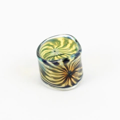 Hand Blown Art Glass Ring Size 8
