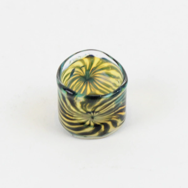 Hand Blown Art Glass Ring Size 8