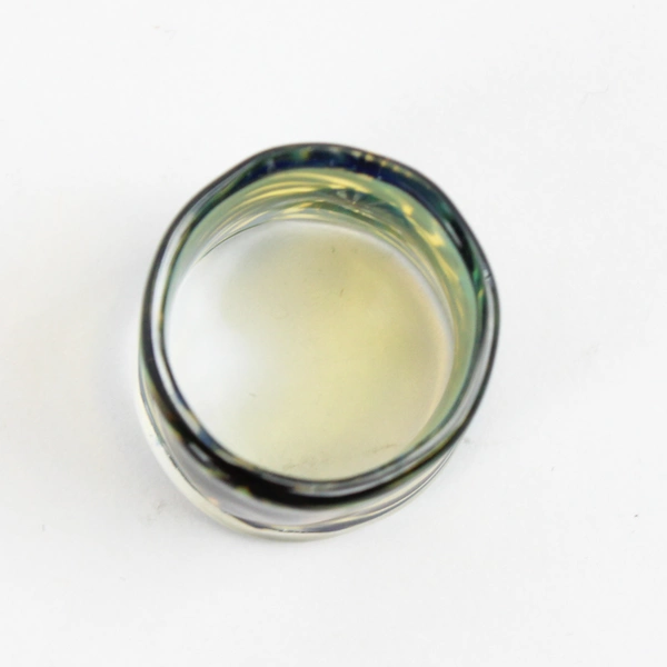 Hand Blown Art Glass Ring Size 8