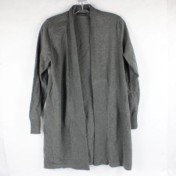 Hayden Park Women's Gray Cardigan Sweater Size M Long Sleeve