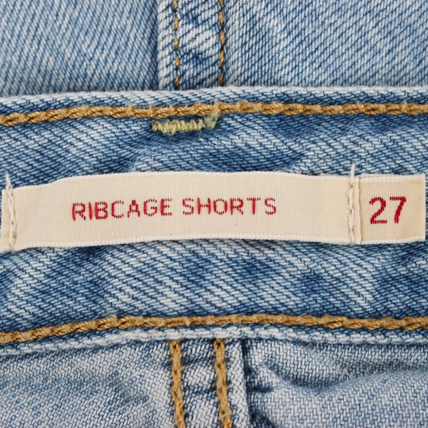 Levi's Women's 27 Light Wash Distressed Ribcage Shorts 