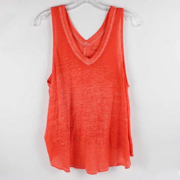 We The Free Women's Size M Orange V-Neck Tank Top 