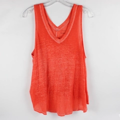 We The Free Women's Size M Orange V-Neck Tank Top 