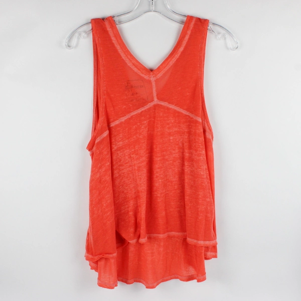 We The Free Women's Size M Orange V-Neck Tank Top 