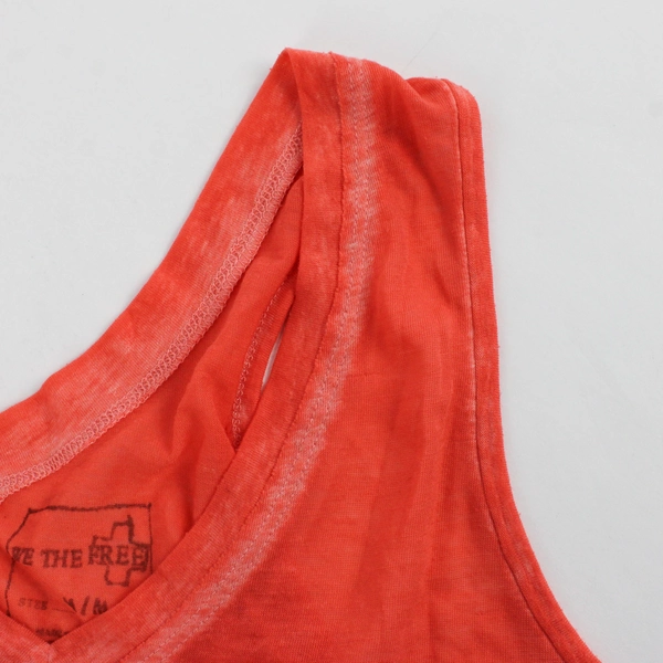 We The Free Women's Size M Orange V-Neck Tank Top 