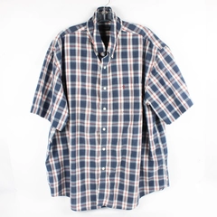 Arrow Short Sleeve Button Up Shirt Red/White/Blue Plaid Men's XXL