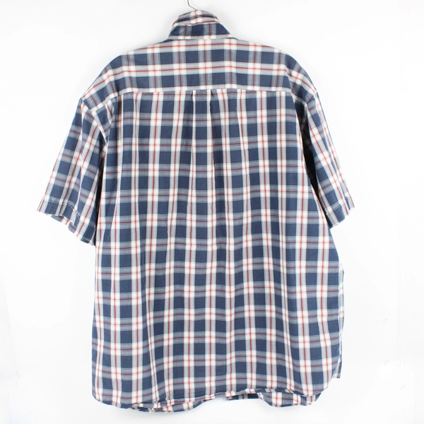 Arrow Short Sleeve Button Up Shirt Red/White/Blue Plaid Men's XXL