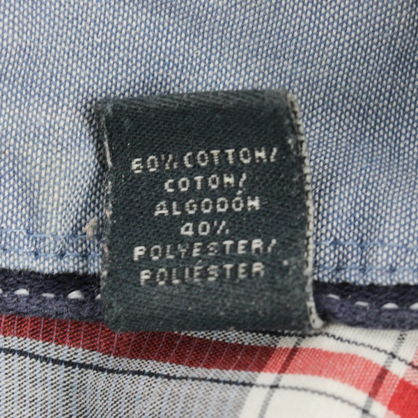 Arrow Short Sleeve Button Up Shirt Red/White/Blue Plaid Men's XXL