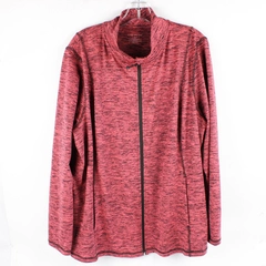 Lane Bryant Women's Full Zip Jacket Pink & Black Long Sleeve Size 22/24