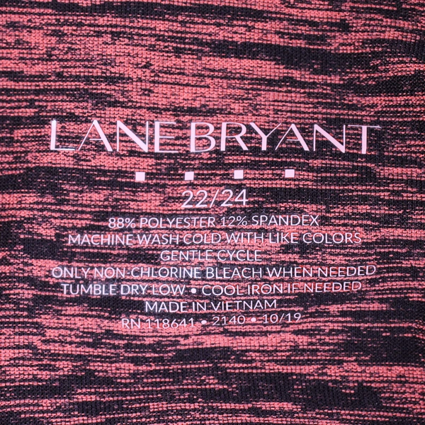 Lane Bryant Women's Full Zip Jacket Pink & Black Long Sleeve Size 22/24