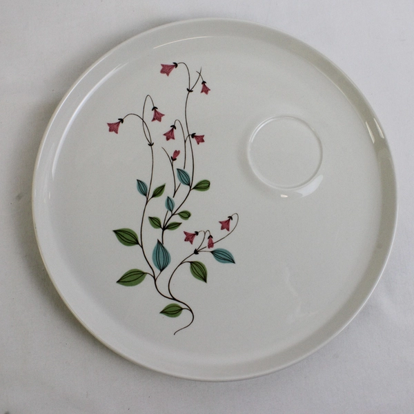 Lot Of 5 Franciscan Winsome Pattern Snack Plate Without Cup 10.25" Diameter